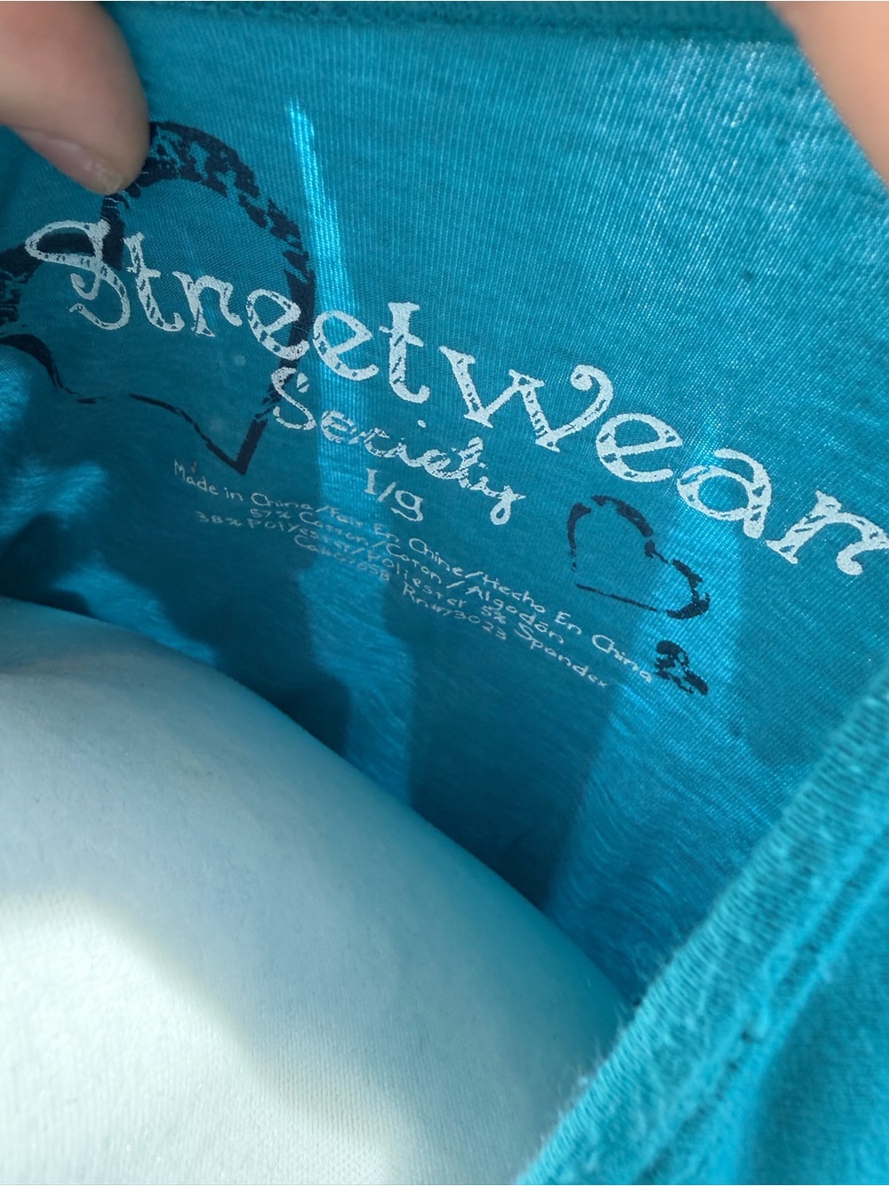Streetwear Society Teal Short Sleeve V-Neck Top - Picture 3 of 3
